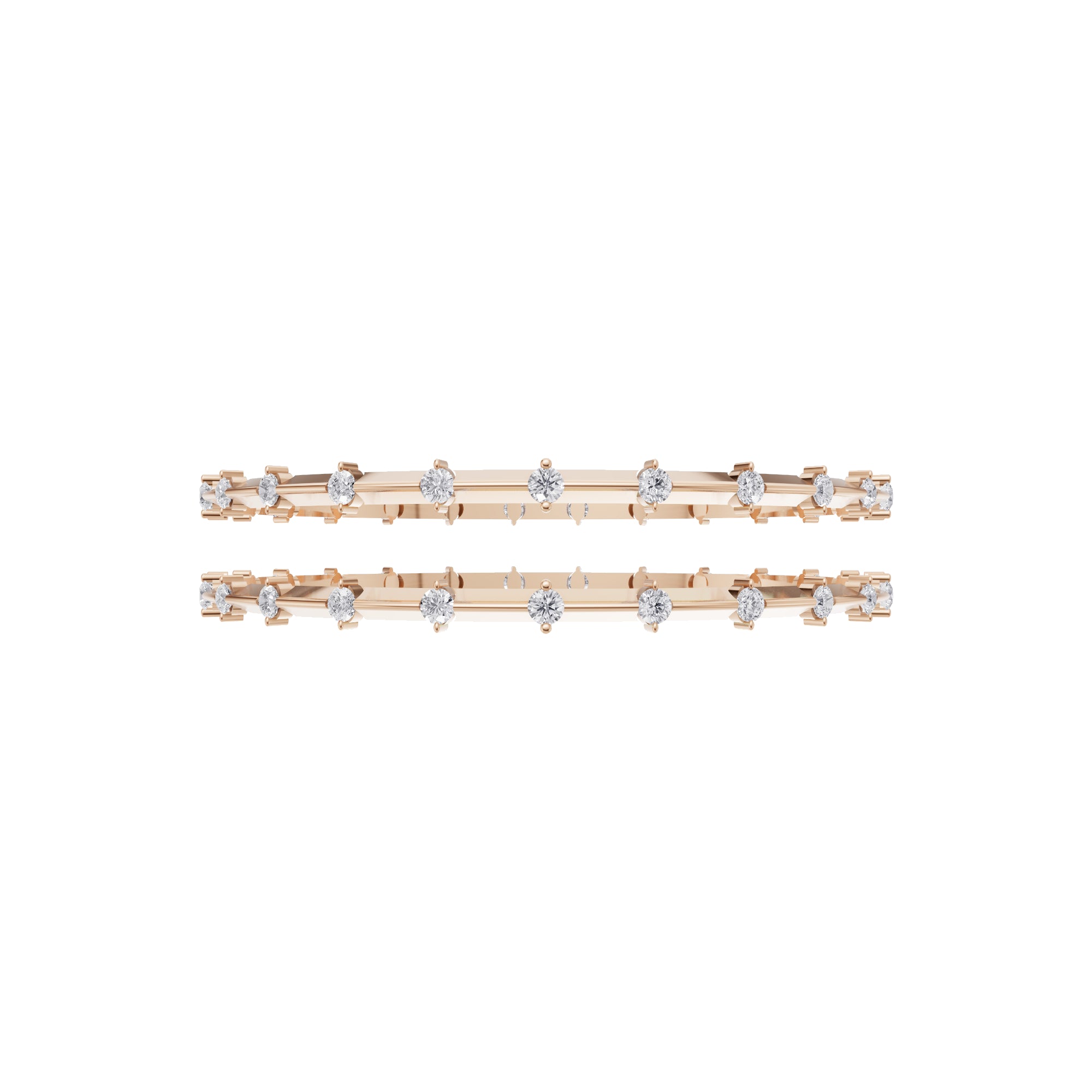 Aarinya Starlight Alternating Diamond Kada Bracelet