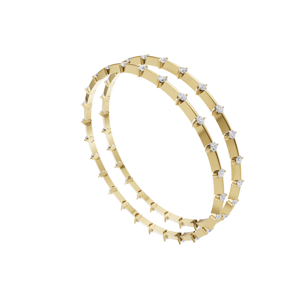 Aarinya Starlight Alternating Diamond Kada Bracelet, The Celestial Constellation Kada