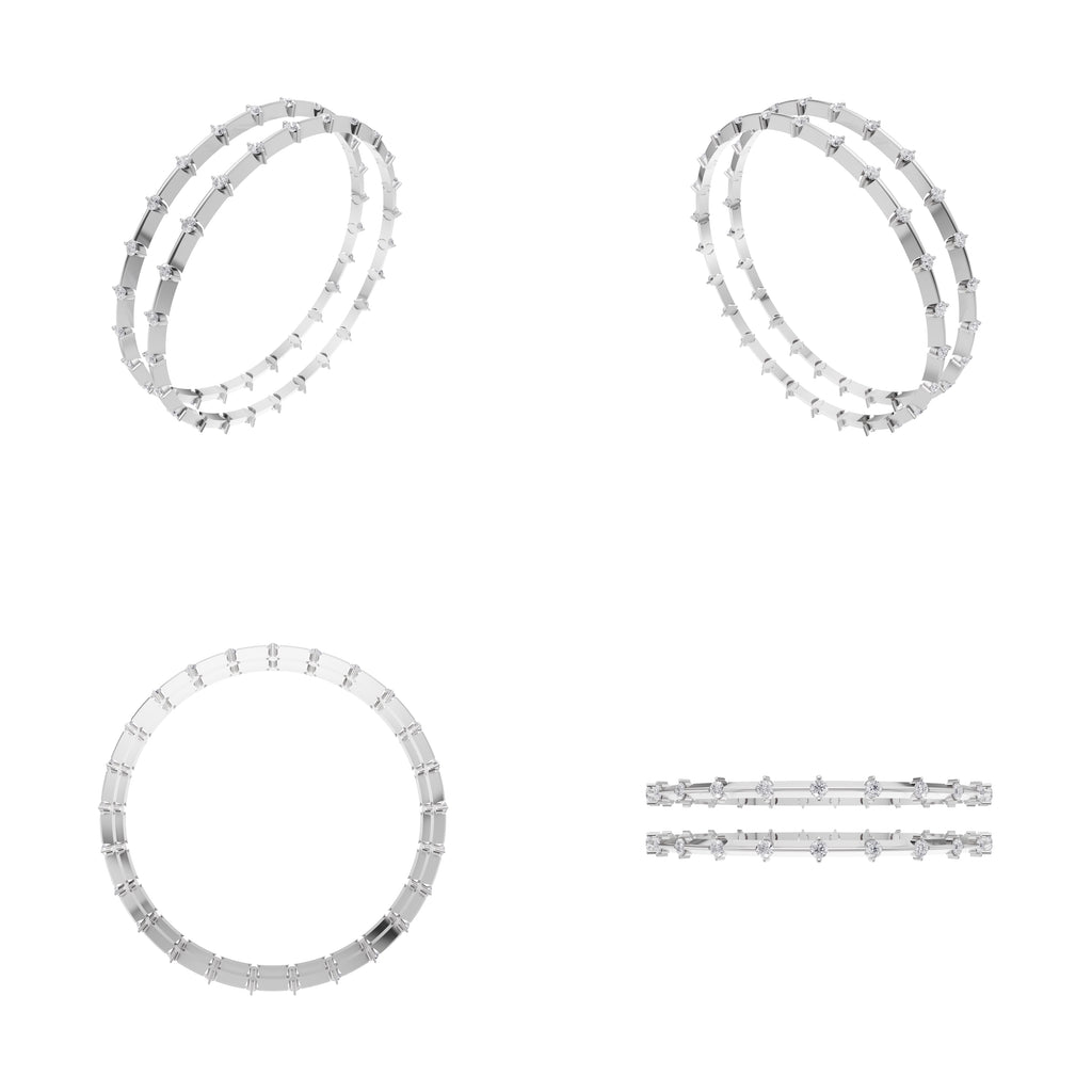 Aarinya Starlight Alternating Diamond Kada Bracelet, The Celestial Constellation Kada