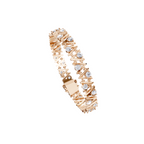 Aarinya Geometric Zigzag Diamond Link Bracelet