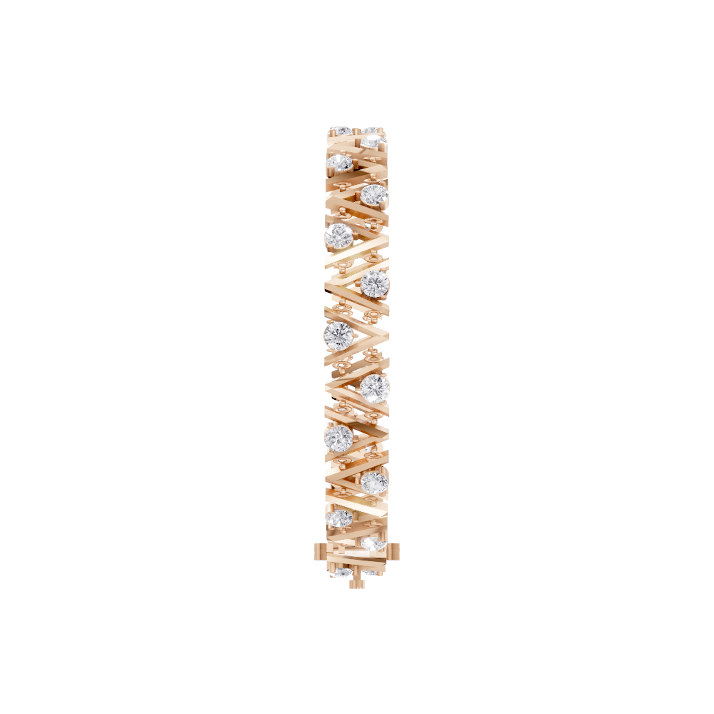 Aarinya Geometric Zigzag Diamond Link Bracelet