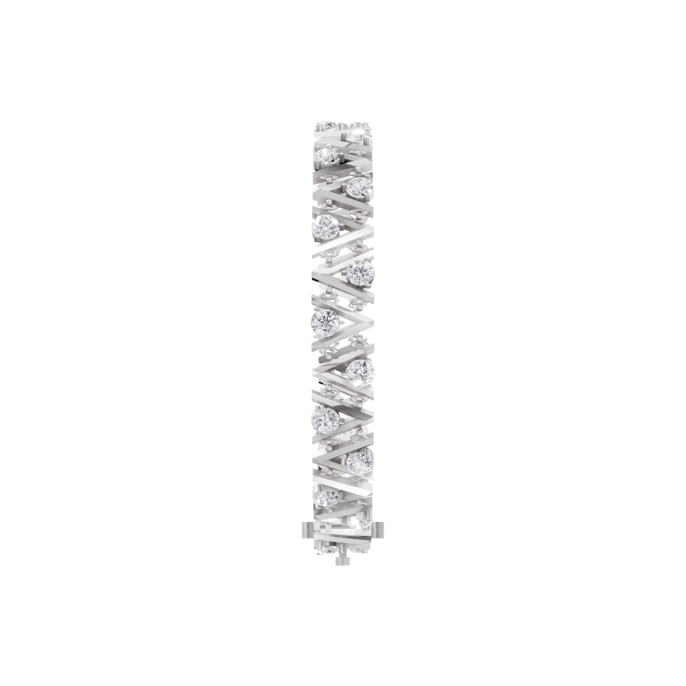 Aarinya Geometric Zigzag Diamond Link Bracelet