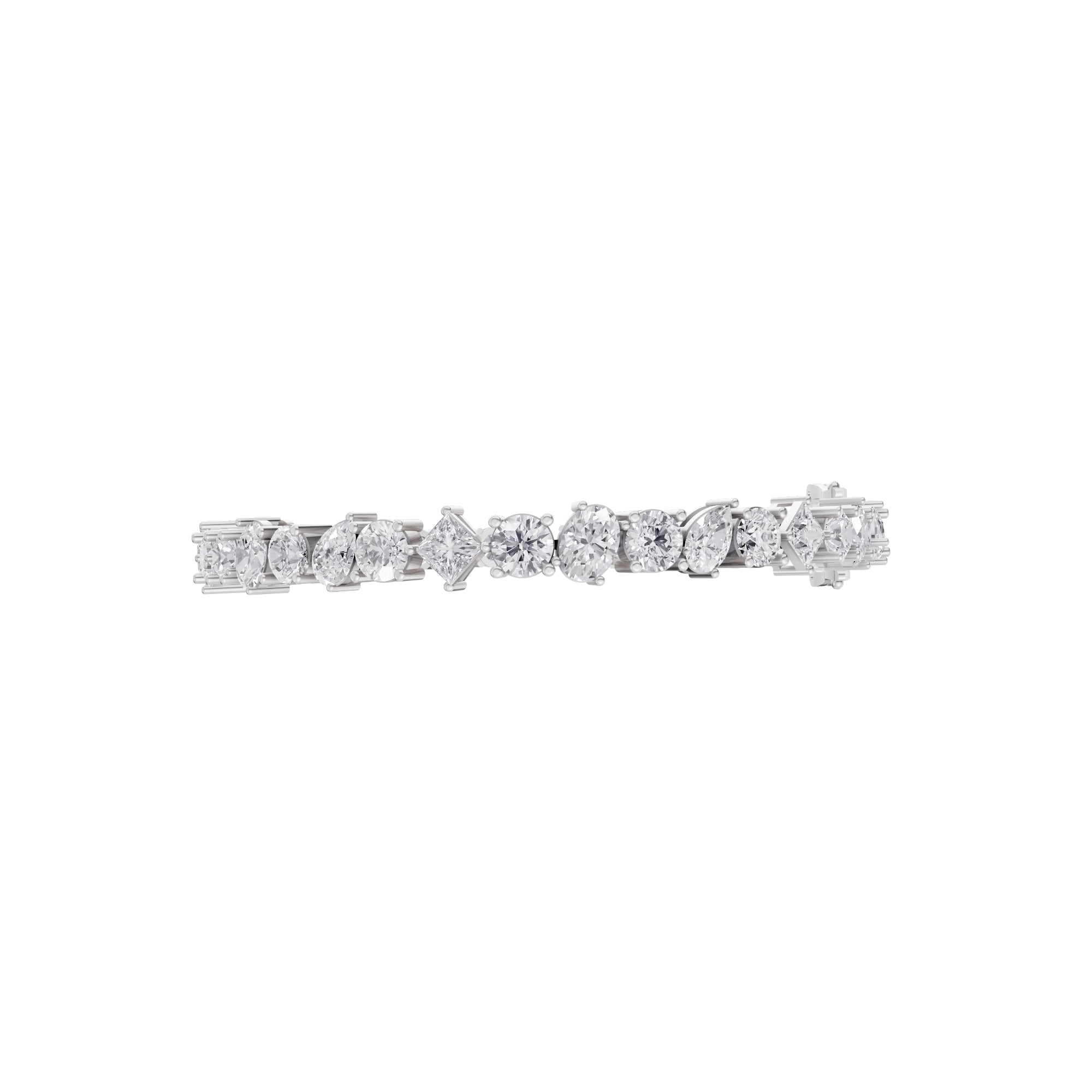 Aarinya Multi-Shape Fancy-Cut Diamond Loose Bracelet
