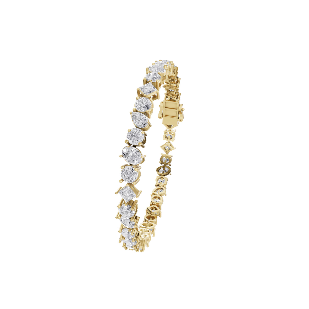 Aarinya Multi-Shape Fancy-Cut Diamond Loose Bracelet