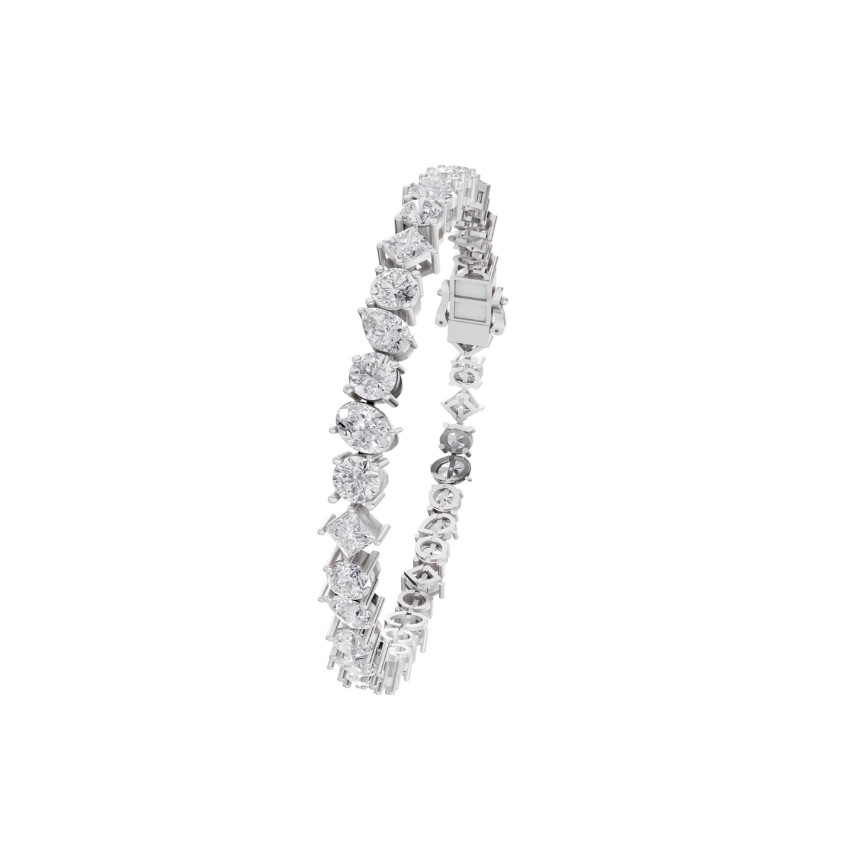 Aarinya Multi-Shape Fancy-Cut Diamond Loose Bracelet