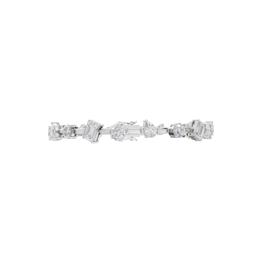 Aarinya Fancy-Cut Lab Grown Diamond Bracelet, Mixed-Cut Diamond Tennis Bracelet