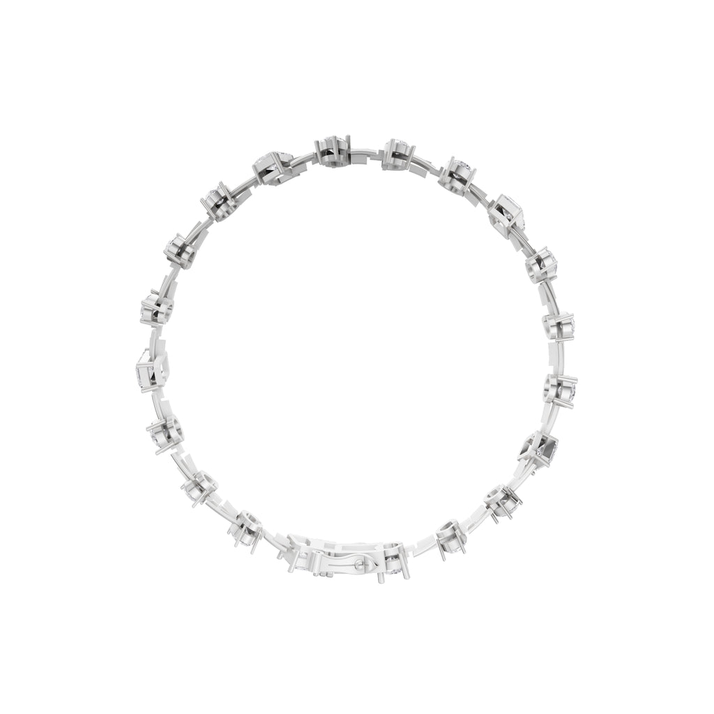 Aarinya Fancy-Cut Lab Grown Diamond Bracelet, Mixed-Cut Diamond Tennis Bracelet