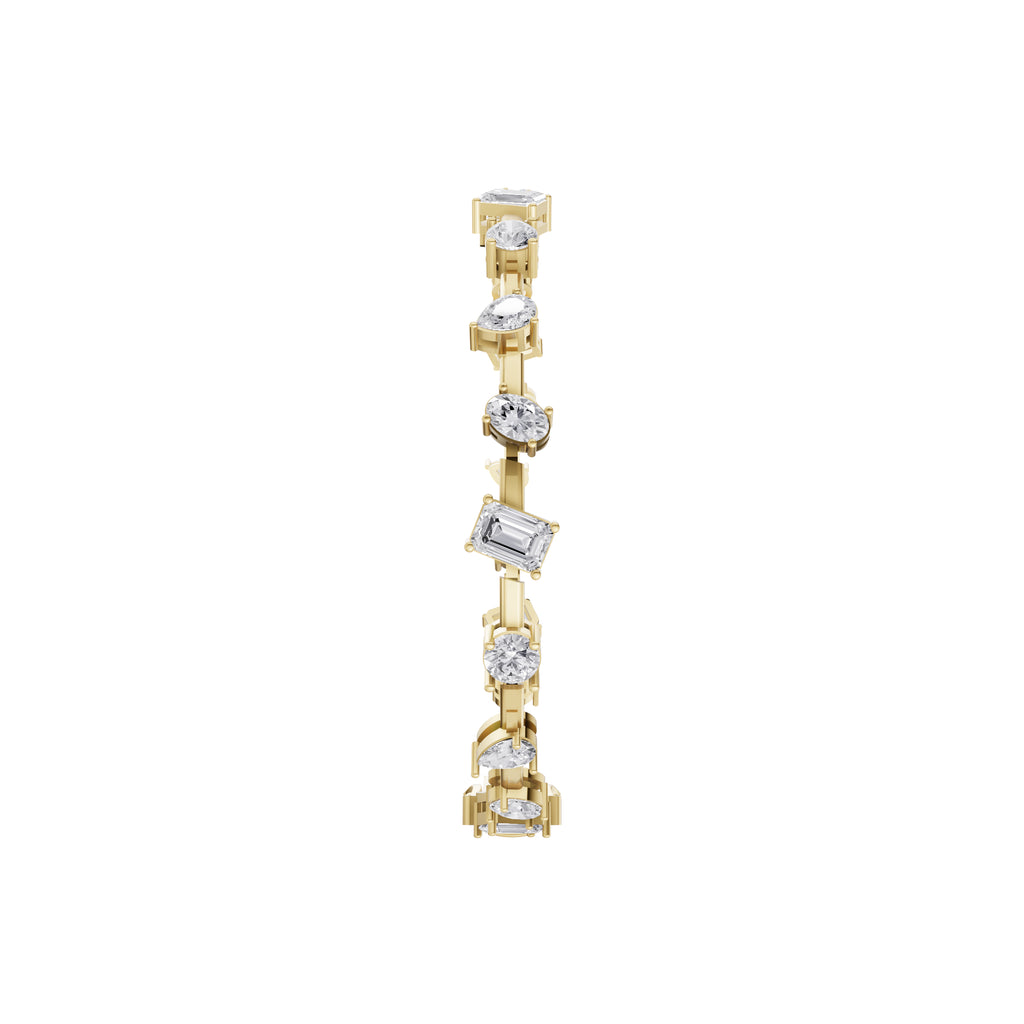 Aarinya Fancy-Cut Lab Grown Diamond Bracelet, Mixed-Cut Diamond Tennis Bracelet