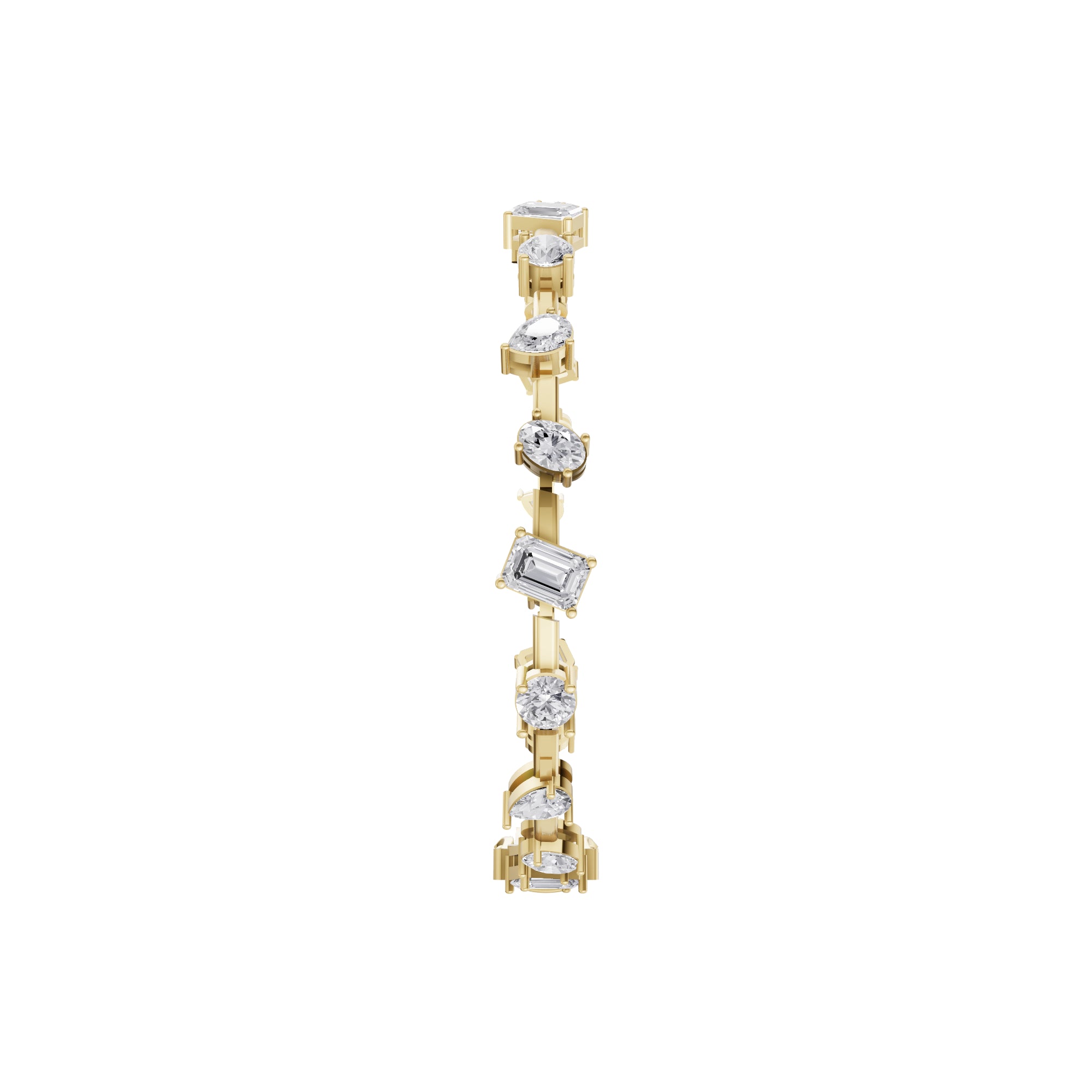 Aarinya Fancy-Cut Lab Grown Diamond Bracelet, Mixed-Cut Diamond Tennis Bracelet
