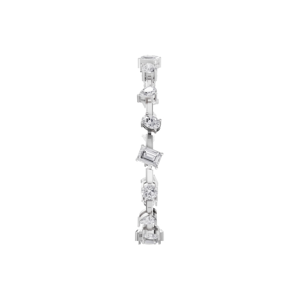 Aarinya Fancy-Cut Lab Grown Diamond Bracelet, Mixed-Cut Diamond Tennis Bracelet