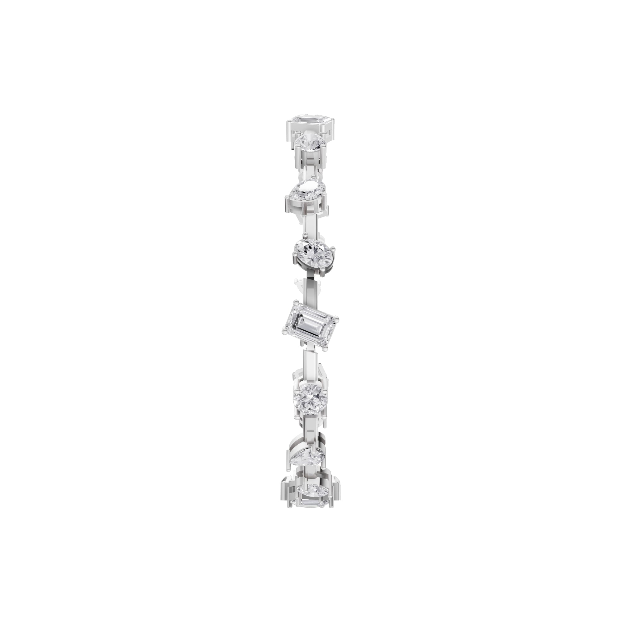 Aarinya Fancy-Cut Lab Grown Diamond Bracelet, Mixed-Cut Diamond Tennis Bracelet