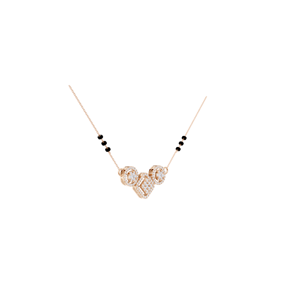 Aarinya Rhombus & Double-Halo Mangalsutra