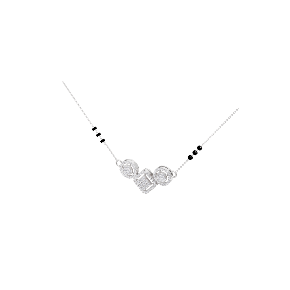 Aarinya Rhombus & Double-Halo Mangalsutra