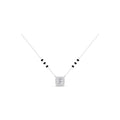 Aarinya Emerald-Cut Silhouette Halo Diamond Pendant
