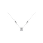 Aarinya Emerald-Cut Silhouette Halo Diamond Pendant