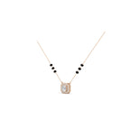 Aarinya Emerald-Cut Silhouette Halo Diamond Pendant
