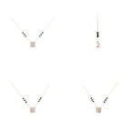 Aarinya Emerald-Cut Silhouette Halo Diamond Pendant