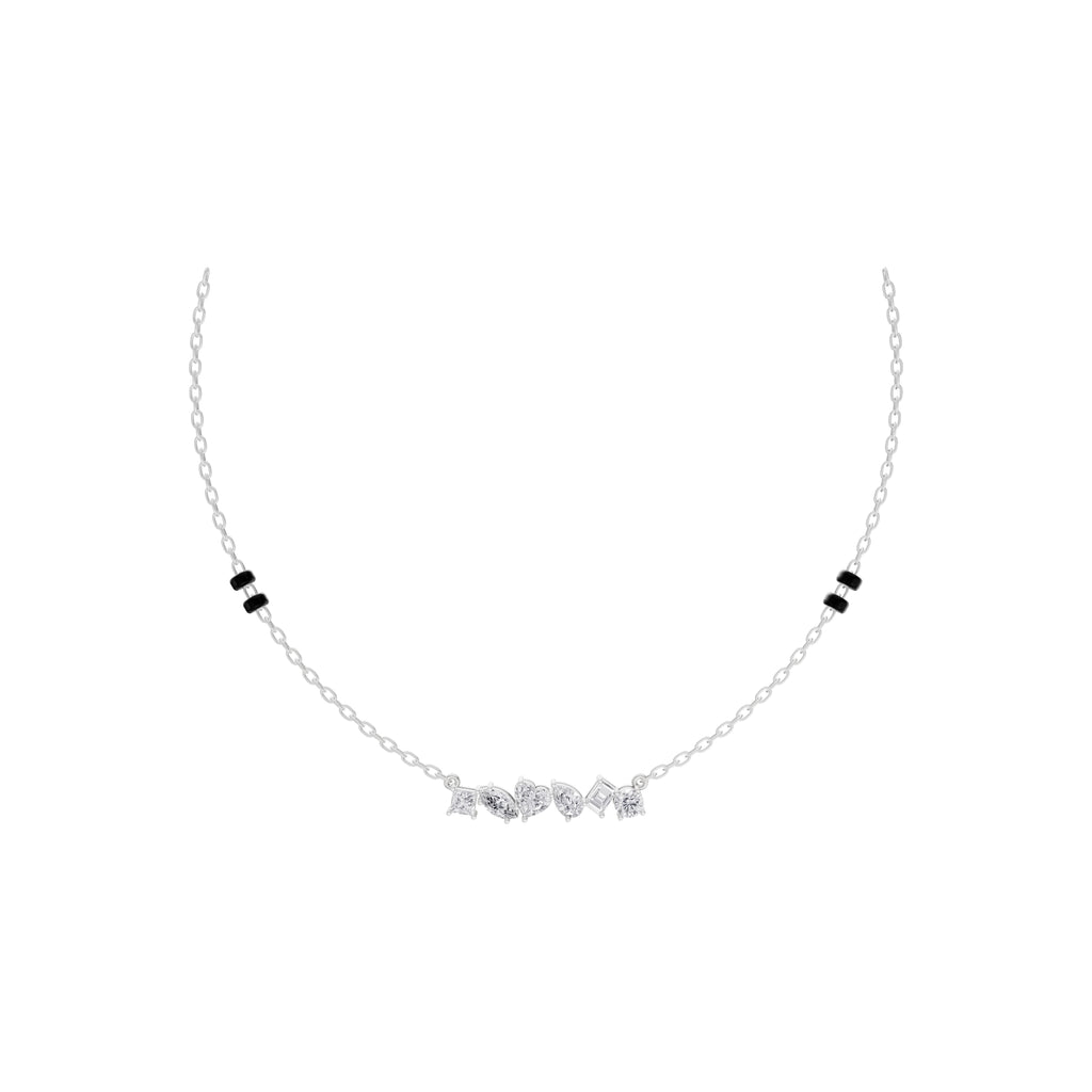 Aarinya Multi-Cut Diamond Arc Pendant
