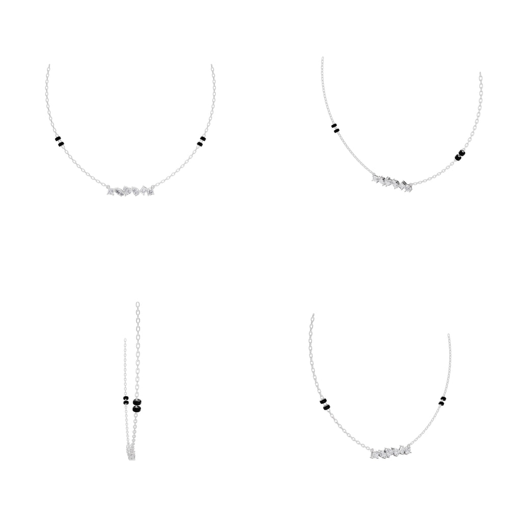 Aarinya Multi-Cut Diamond Arc Pendant