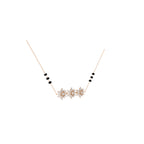 Aarinya Tri-Rosette Bloom Diamond Cluster Pendant