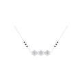 Aarinya Tri-Rosette Bloom Diamond Cluster Pendant