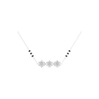 Aarinya Tri-Rosette Bloom Diamond Cluster Pendant