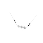 Aarinya Tri-Rosette Bloom Diamond Cluster Pendant