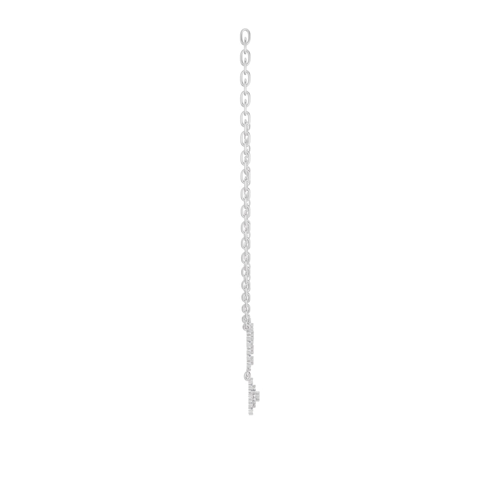 Aarinya The Sovereign Floral Chevron Cluster Diamond Pendant Necklace