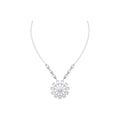 Aarinya Lumina Sunburst Floral Diamond Pendant Necklace