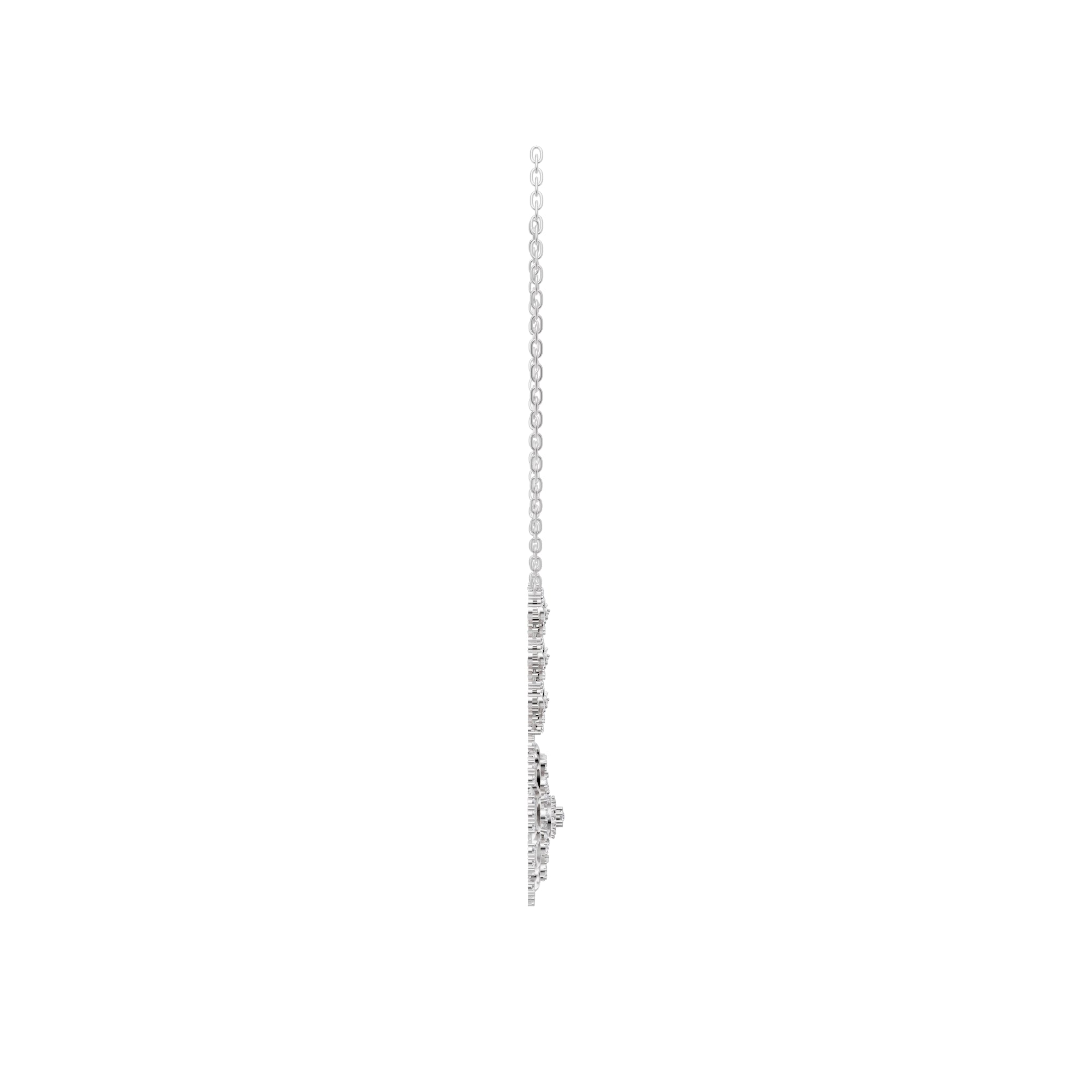 Aarinya Lumina Sunburst Floral Diamond Pendant Necklace