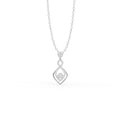 Aarinya Infinity Lab-Grown Diamond Droplet Pendant, The Vantage Silhouette Interlocking Ribbon Pendant