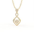 Aarinya Infinity Lab-Grown Diamond Droplet Pendant, The Vantage Silhouette Interlocking Ribbon Pendant