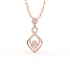 Aarinya Infinity Lab-Grown Diamond Droplet Pendant, The Vantage Silhouette Interlocking Ribbon Pendant