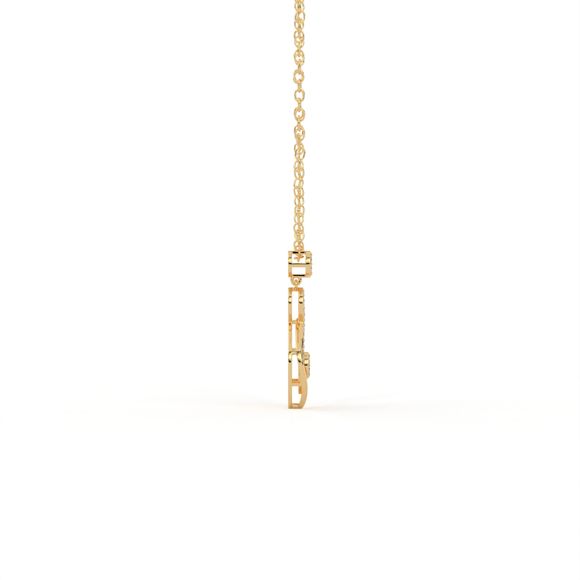 Aarinya Infinity Lab-Grown Diamond Droplet Pendant, The Vantage Silhouette Interlocking Ribbon Pendant
