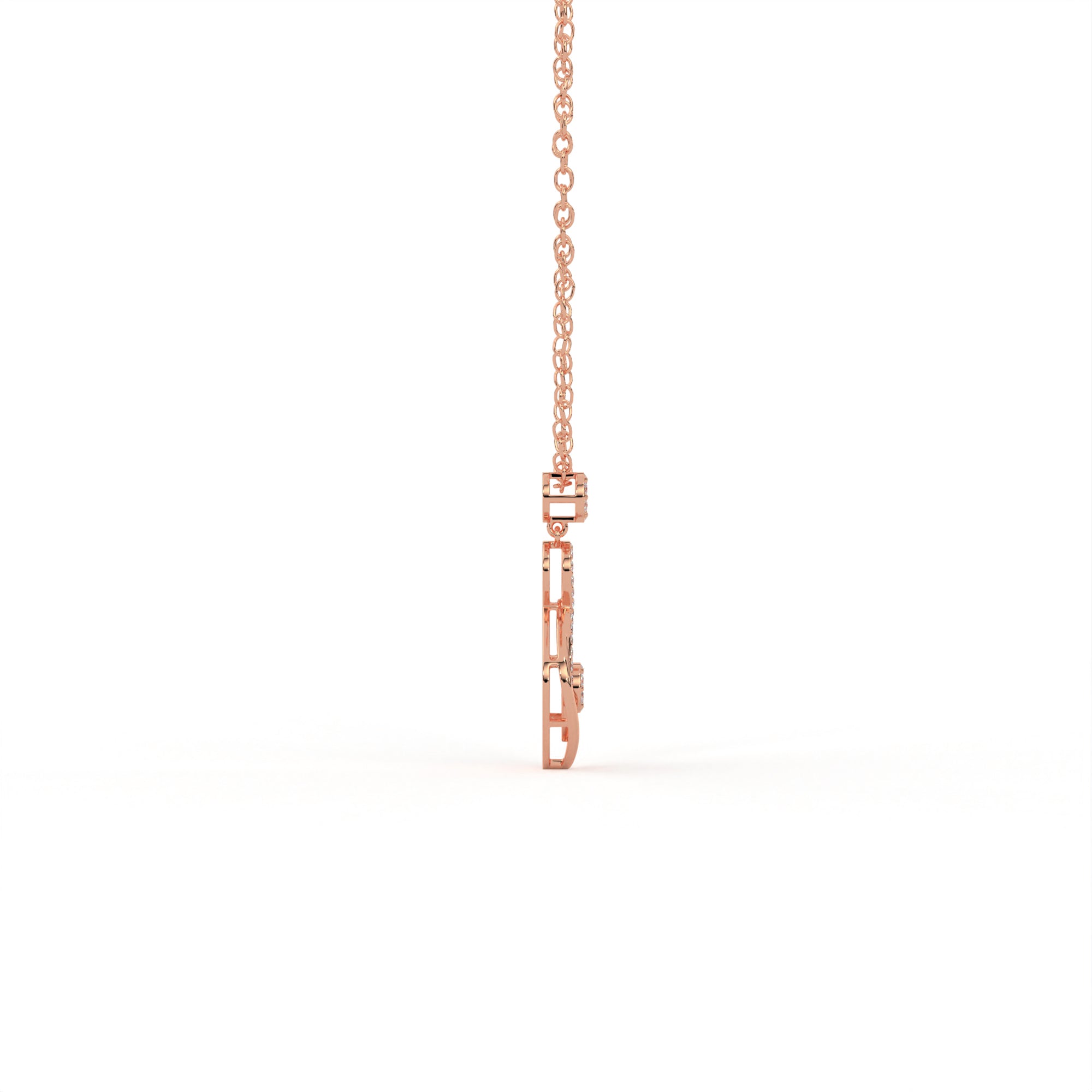 Aarinya Infinity Lab-Grown Diamond Droplet Pendant, The Vantage Silhouette Interlocking Ribbon Pendant