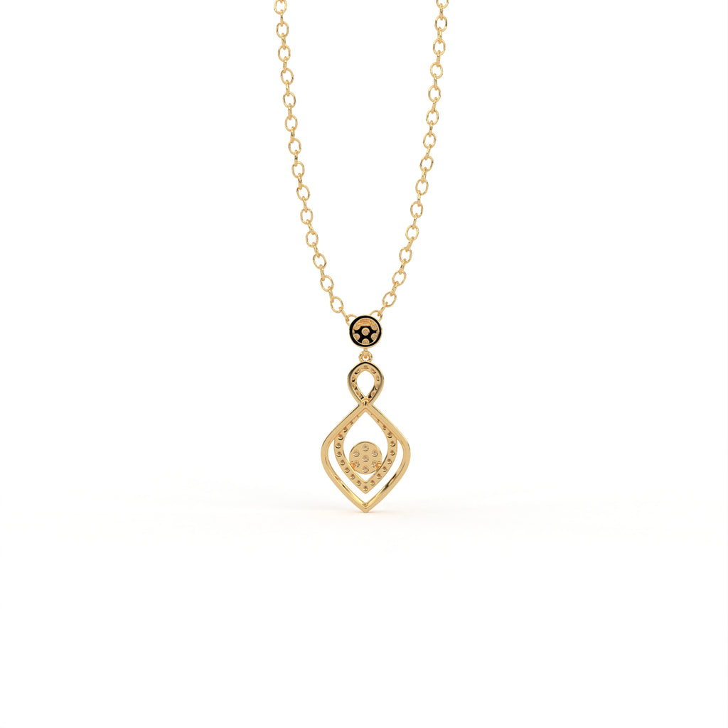 Aarinya Infinity Lab-Grown Diamond Droplet Pendant, The Vantage Silhouette Interlocking Ribbon Pendant