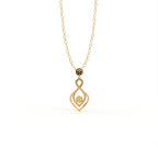 Aarinya Infinity Lab-Grown Diamond Droplet Pendant, The Vantage Silhouette Interlocking Ribbon Pendant