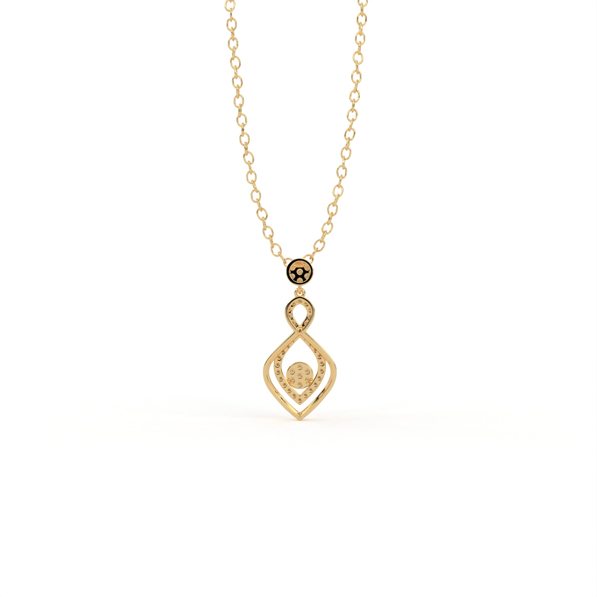 Aarinya Infinity Lab-Grown Diamond Droplet Pendant, The Vantage Silhouette Interlocking Ribbon Pendant