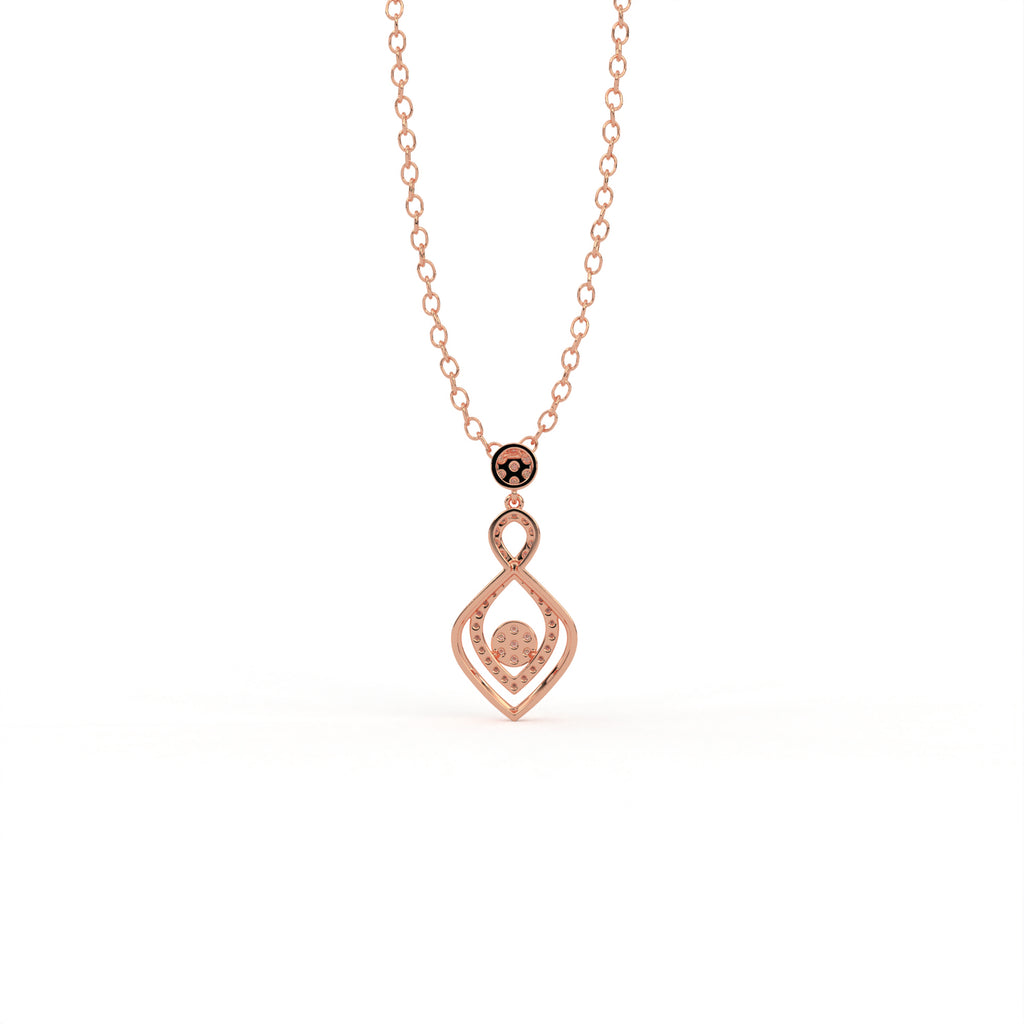 Aarinya Infinity Lab-Grown Diamond Droplet Pendant, The Vantage Silhouette Interlocking Ribbon Pendant