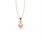 Aarinya Infinity Lab-Grown Diamond Droplet Pendant, The Vantage Silhouette Interlocking Ribbon Pendant