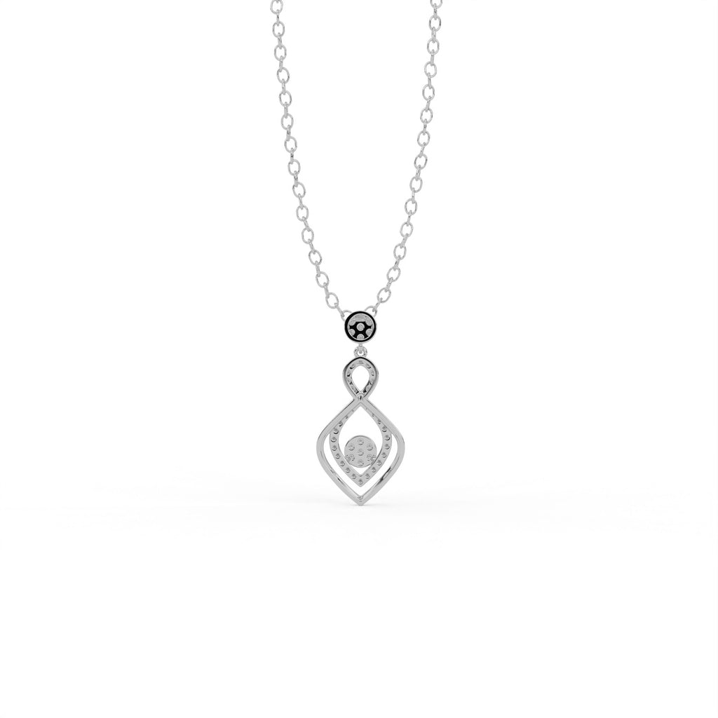 Aarinya Infinity Lab-Grown Diamond Droplet Pendant, The Vantage Silhouette Interlocking Ribbon Pendant