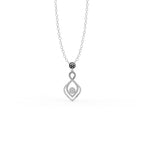 Aarinya Infinity Lab-Grown Diamond Droplet Pendant, The Vantage Silhouette Interlocking Ribbon Pendant