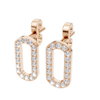 Aarinya Geometric Diamond Link Pendant Set, The Lumina Oval Paperclip Diamond Pendant Set