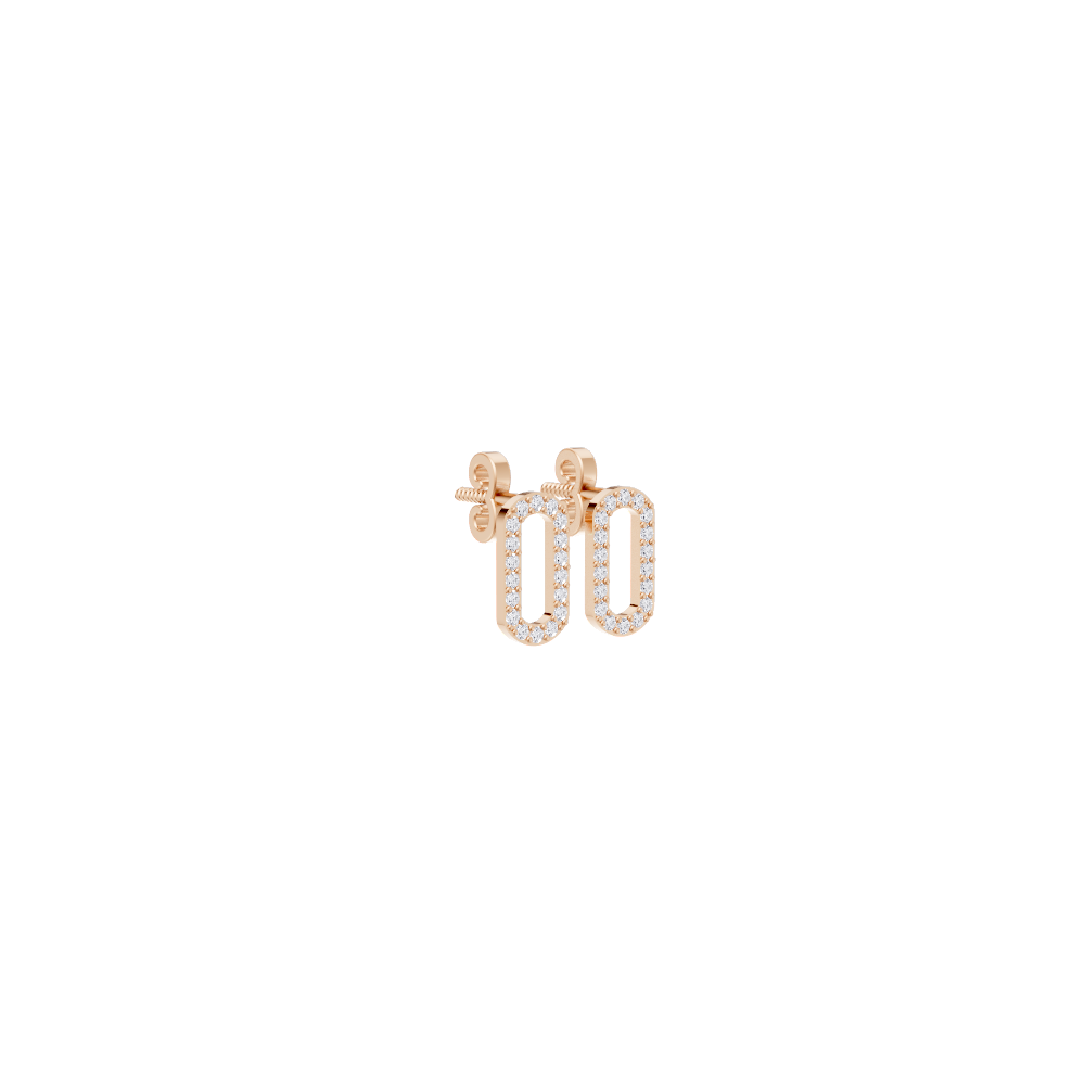 Aarinya Geometric Diamond Link Pendant Set, The Lumina Oval Paperclip Diamond Pendant Set