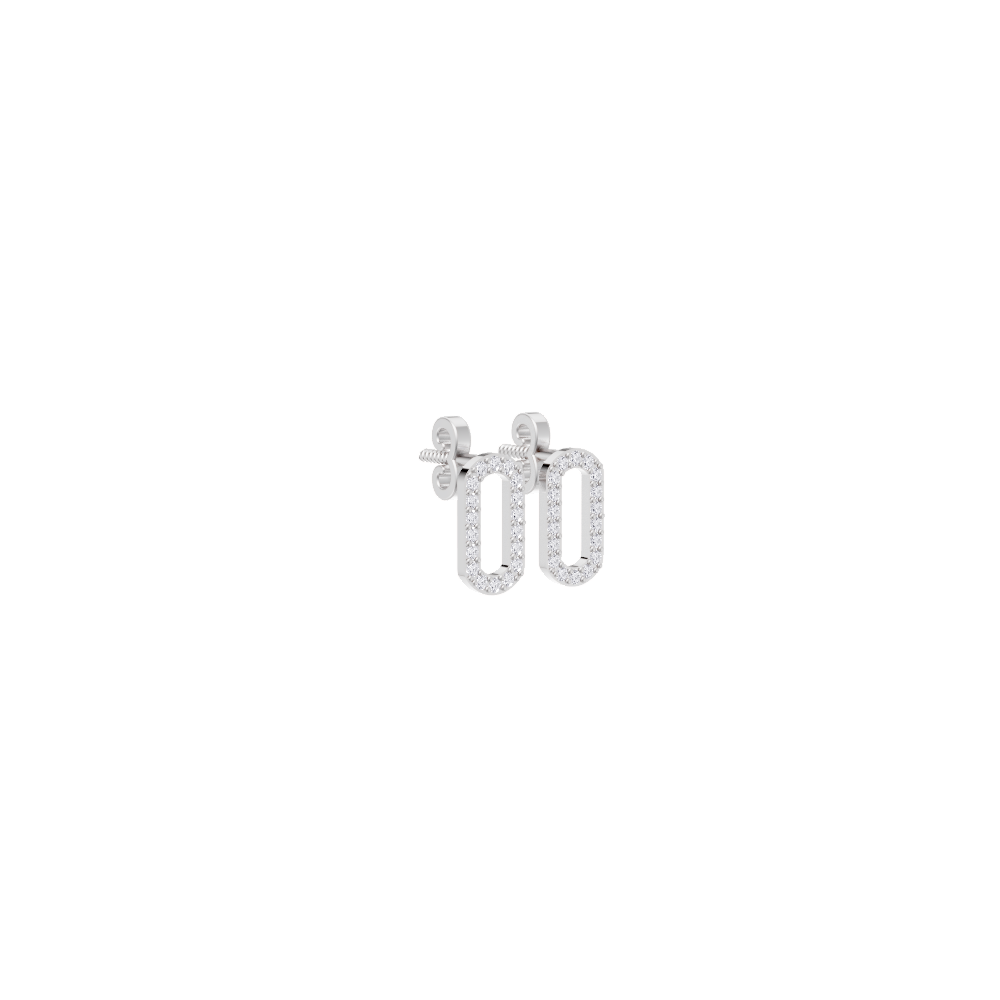 Aarinya Geometric Diamond Link Pendant Set, The Lumina Oval Paperclip Diamond Pendant Set