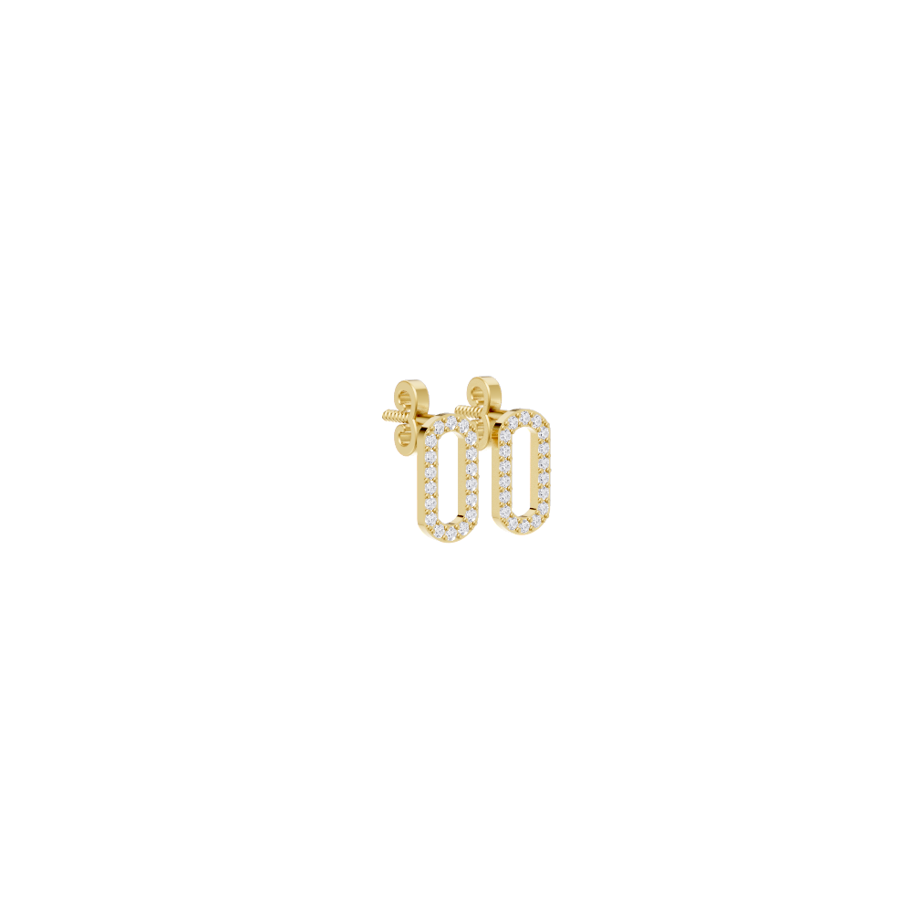 Aarinya Geometric Diamond Link Pendant Set, The Lumina Oval Paperclip Diamond Pendant Set