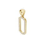 Aarinya Geometric Diamond Link Pendant Set, The Lumina Oval Paperclip Diamond Pendant Set