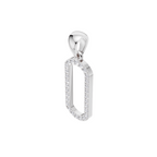 Aarinya Geometric Diamond Link Pendant Set, The Lumina Oval Paperclip Diamond Pendant Set