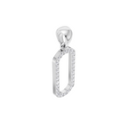 Aarinya Geometric Diamond Link Pendant Set, The Lumina Oval Paperclip Diamond Pendant Set