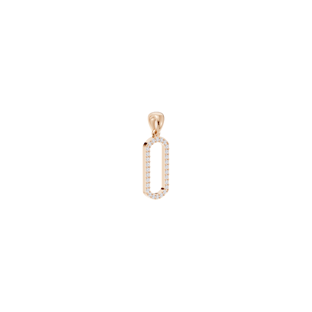 Aarinya Geometric Diamond Link Pendant Set, The Lumina Oval Paperclip Diamond Pendant Set
